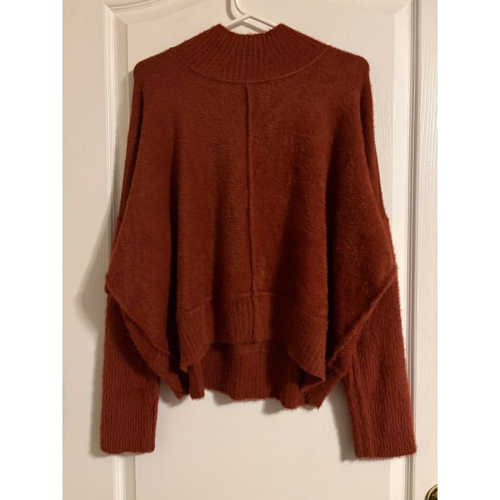 Natural Life Sweater Womens XL Rust New Eyelash Knit Mock Cozy Soft Boho